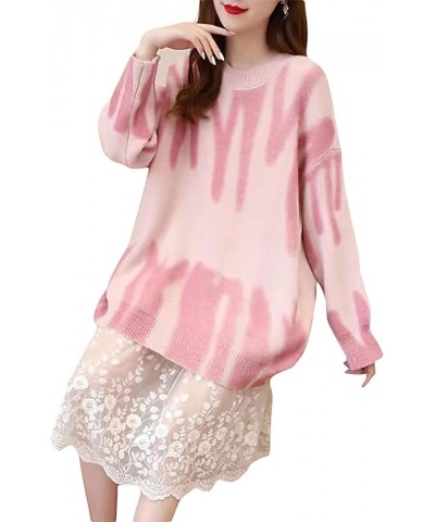 Cartoon Anime Knitted Sweater Women Winter Oversized Men's Rock Hip Hop Rap Pullover Top for Unisex Jumper Sweater C Pink $12...