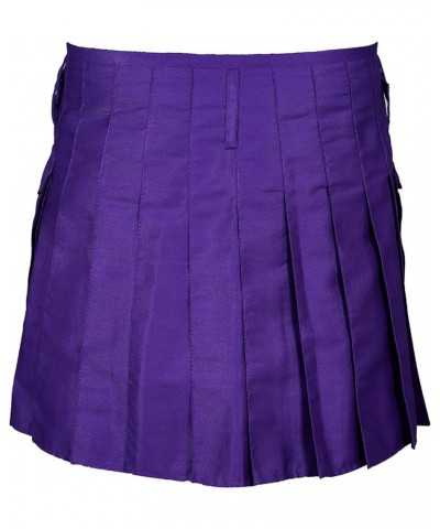 CLOUD KILT" Kilt for Women 100% Cotton Jeans Traditional Scottish Kilt Purple $25.44 Jeans