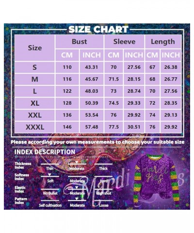 Mardi Gras Shirts for Women Sequin Printed Round Neck Mask Tops 2024 Carnival Long Sleeve Raglan Basic Blouse 05light Purple ...