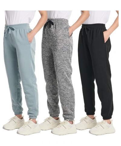 3 Pack: Women's Fleece Jogger Sweatpants (Available in Plus Size) Standard Set 7 $19.80 Activewear