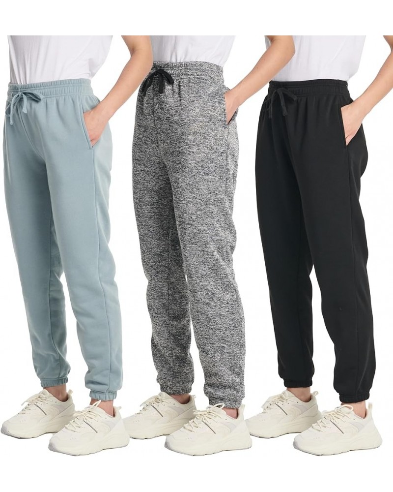 3 Pack: Women's Fleece Jogger Sweatpants (Available in Plus Size) Standard Set 7 $19.80 Activewear