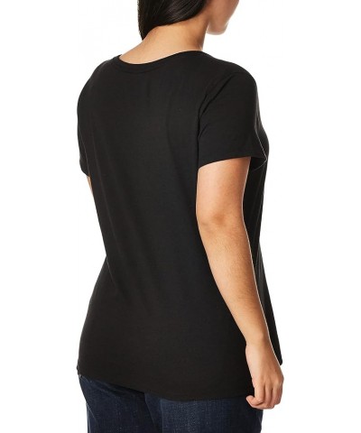 Women's Short Sleeve V-Neck Graphic T-Shirt Big Love/Black $7.80 T-Shirts