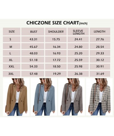 Womens Long Sleeve Casual Blazers Open Front Lapel Button Work Office Blazer Jackets 1-houndstooth $17.63 Blazers