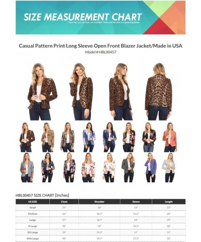 Women's Solid Basic Casual Long Sleeves Work Office Outerwear Blazer Jacket Made in USA Hbl00457 Animal Mocha $13.98 Blazers