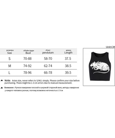 Goth Dark Bodycon Summer Women Tank Top Lace Camis Mesh V-Neck Crop Tops Sexy Goth Mouse Vest $12.15 Tanks