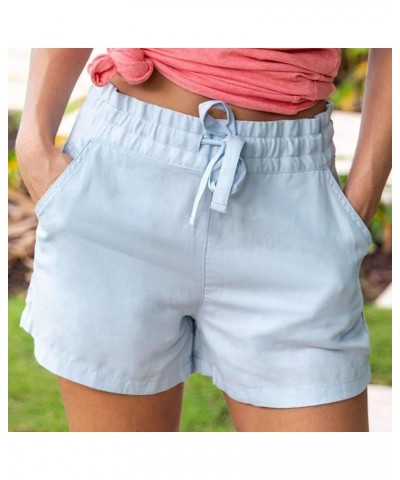 Rachel Relaxed Shorts Light Blue $26.46 Shorts