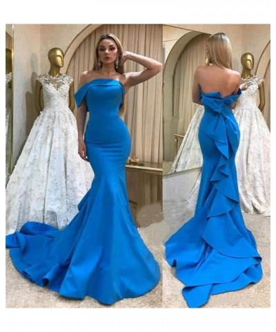 Women's One Shoulder Mermaid Evening Dresses Long Sweep Ruffles Prom Party Gowns Purple $36.12 Dresses