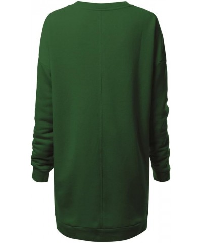 Women's Casual Oversized Fleece Pullover Sweatshirts Tunic Fall Outfits 2024 Y2K Winter Clothes Hunter Green (V-neck) $16.00 ...