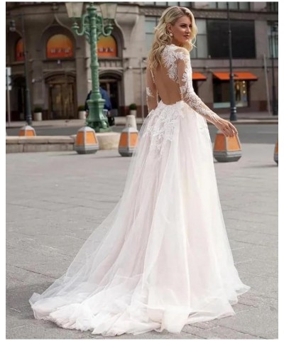 Lace Beach Boho Wedding Dresses for Bride 2023 Long Bohemian Mermaid Bridal Gowns for Women MR46 A-ivory $70.95 Dresses