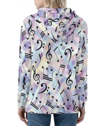 Zip up Trendy Hoodies for Women Novelty Graphic Long Sleeve Hooded with Pocket Sweatshirt Jacket Pullover XS-5XL Musical Note...