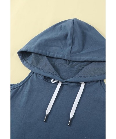 Women's Casual Long Sleeve Drawstring Hoodie Sweatshirts Pullover with Pockets 02-dark Blue $23.00 Hoodies & Sweatshirts