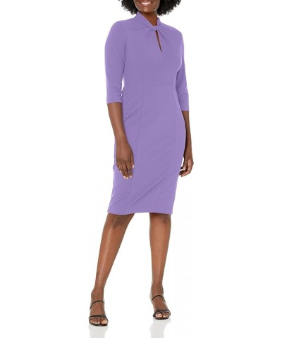 Women's Knotted Crepe Sheath Dress Moonshine Violet $15.16 Dresses