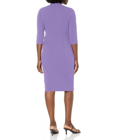 Women's Knotted Crepe Sheath Dress Moonshine Violet $15.16 Dresses