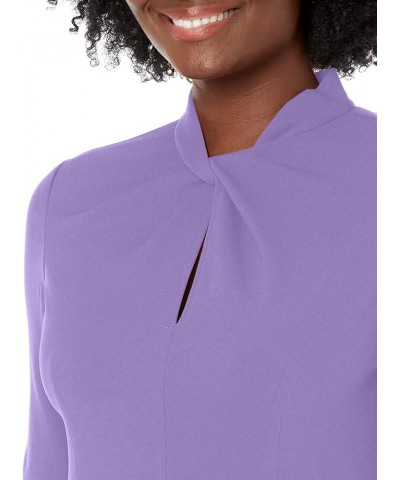 Women's Knotted Crepe Sheath Dress Moonshine Violet $15.16 Dresses