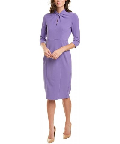 Women's Knotted Crepe Sheath Dress Moonshine Violet $15.16 Dresses