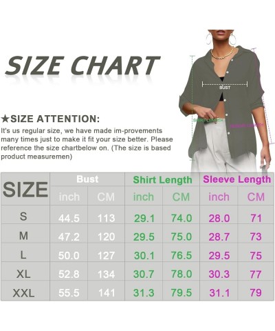 Womens Button Down V Neck Collared Shirts Dressy Casual Long Sleeve Roll Up Blouses Loose Cover Ups Tunic Tops Red $17.69 Blo...