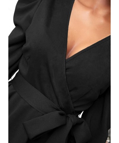 Elegant Dresses for Women Sexy Church Long Ruffles Sleeve Business Pencil Vintage Peplum Dress Wear to Work Peplum/Black $10....