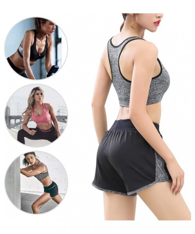 5pcs Workout Outfits for Women Athletic Sets Sport Suits Yoga Gym Fitness Exercise Clothes Jogging Tracksuits Grey $25.91 Act...