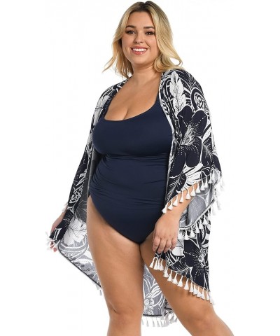 Women's Kimono Swimsuit Cover Up Indigo//at the Playa $38.47 Swimsuits