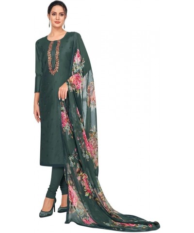 Salwar Kameez Suit for Women Plus Size Salwar Suit Set With Dupatta Indian Outfit for Party Wear Dark Grey & Pink $29.14 Suits