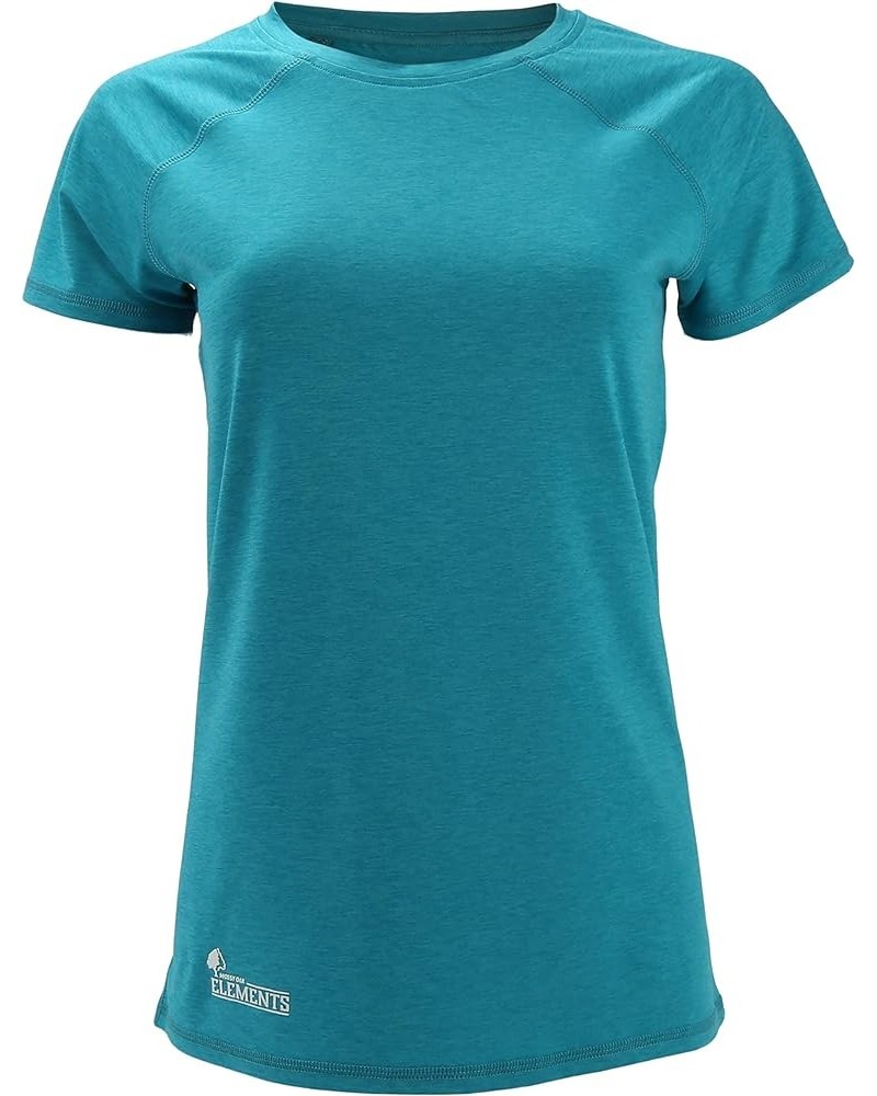 Mossy Oak Elements Women's Breeze Short Sleeve Coolcore Sun Shirt Caribbean Sea $11.01 Activewear