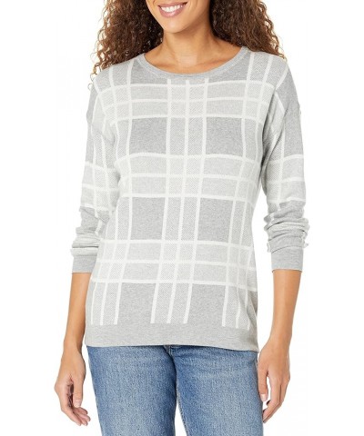 Women's Reversible Print Cotton Sweater Grey Mix $14.95 Sweaters