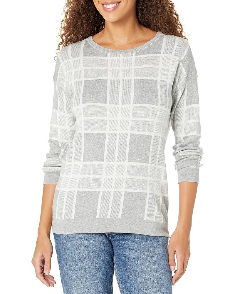 Women's Reversible Print Cotton Sweater Grey Mix $14.95 Sweaters