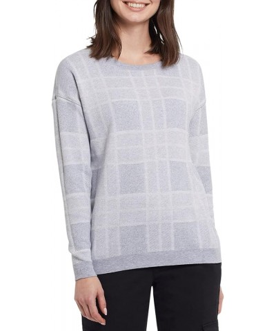 Women's Reversible Print Cotton Sweater Grey Mix $14.95 Sweaters