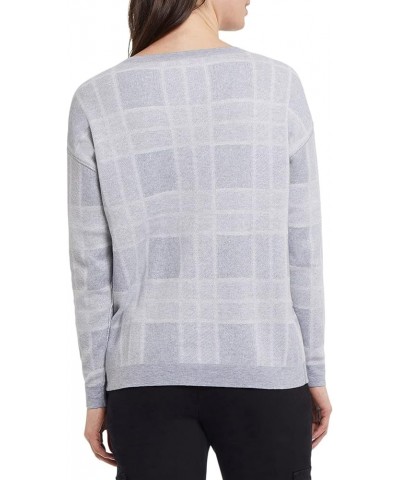 Women's Reversible Print Cotton Sweater Grey Mix $14.95 Sweaters