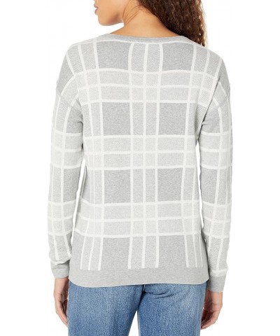 Women's Reversible Print Cotton Sweater Grey Mix $14.95 Sweaters