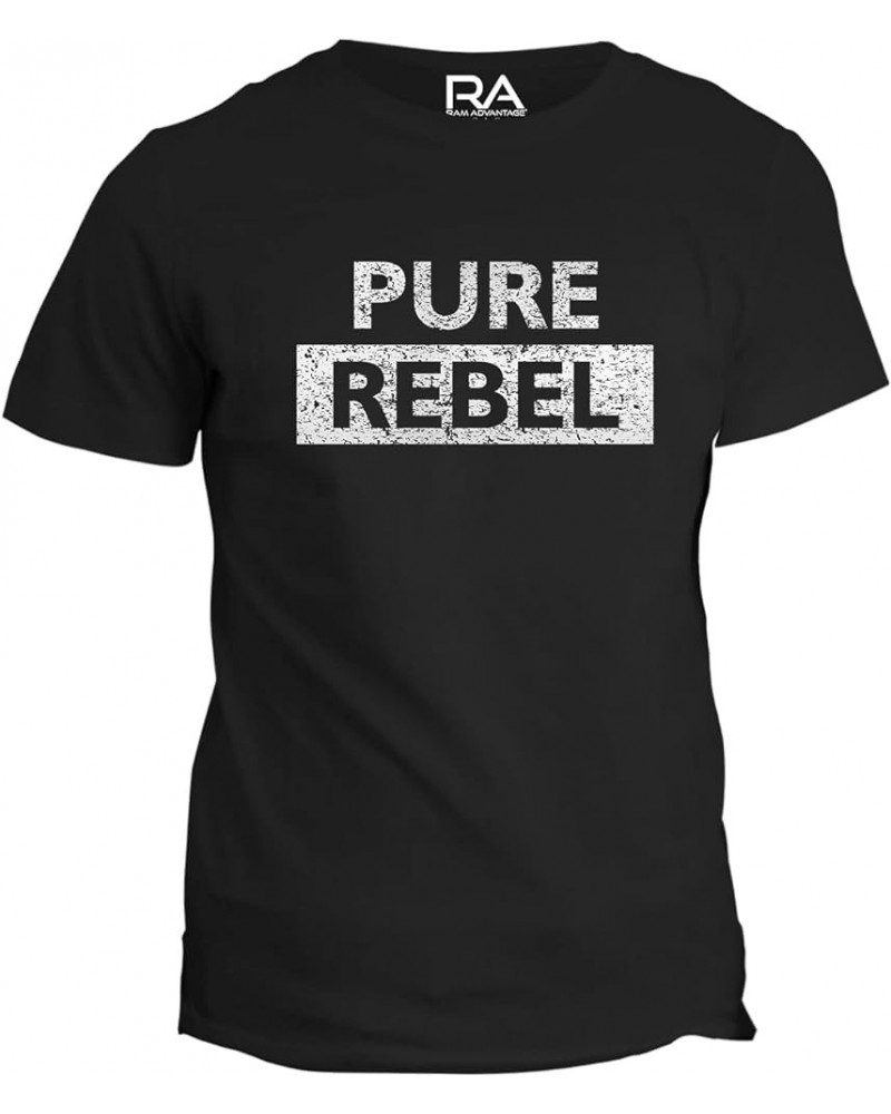 Bold Graphic T-Shirts, Ultra-Soft 60/40 Blend, Tag-Free Construction Pure Rebel Black $15.04 Tops