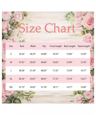 Women's Printed Pyjama Sets Soft Two Piece Loungewear Sets Sleeveless Tops Shorts Matching Pyjamas Nightwear, S-2XL 1-light P...