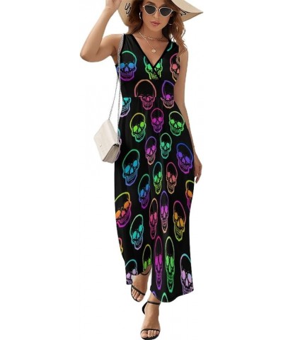 Womens 2023 Summer V-Neck Sleeveless Dress Long Sundress Sleeveless Dress(324) $17.50 Dresses