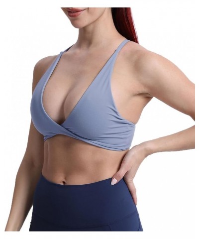 Women's Workout Sports Bras Fitness Backless Padded Sienna Low Impact Bra Yoga Crop Tank Top Lazuli $10.64 Lingerie