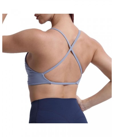 Women's Workout Sports Bras Fitness Backless Padded Sienna Low Impact Bra Yoga Crop Tank Top Lazuli $10.64 Lingerie