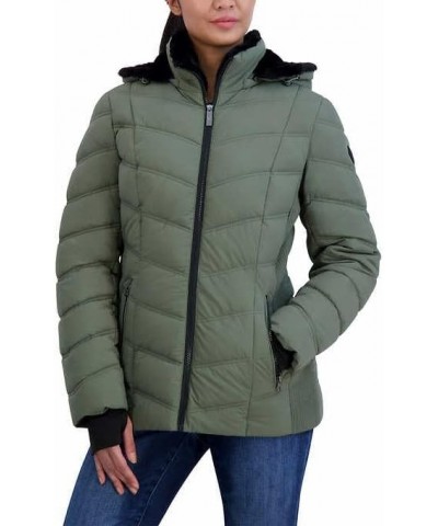 Women's Puffer Jacket Gray $31.82 Jackets