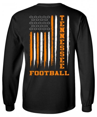 Tennessee Team Colors Football Flag Unisex Long Sleeve Shirt-Black-XXL $21.83 T-Shirts