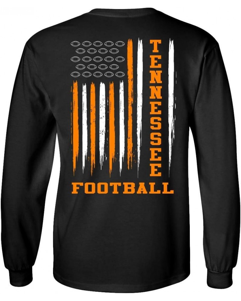 Tennessee Team Colors Football Flag Unisex Long Sleeve Shirt-Black-XXL $21.83 T-Shirts