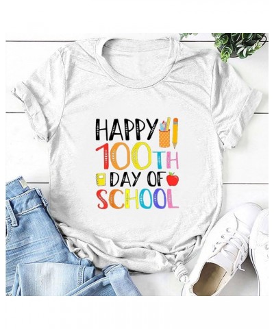 Womens Summer Tops Plus Size Short Sleeve Graphic Tees Trendy Ladies Crew Neck Blouses Business Casual Sweatshirt M-white $5....