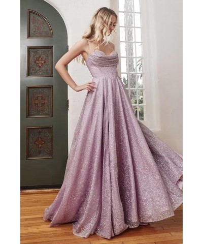 Sequin Prom Dresses for Women 2024 Sparkly Fairy Evening Ball Gown with Slit Long Hot Pink $39.04 Dresses