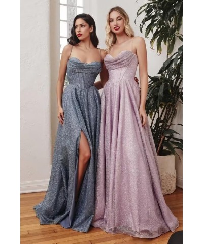 Sequin Prom Dresses for Women 2024 Sparkly Fairy Evening Ball Gown with Slit Long Hot Pink $39.04 Dresses