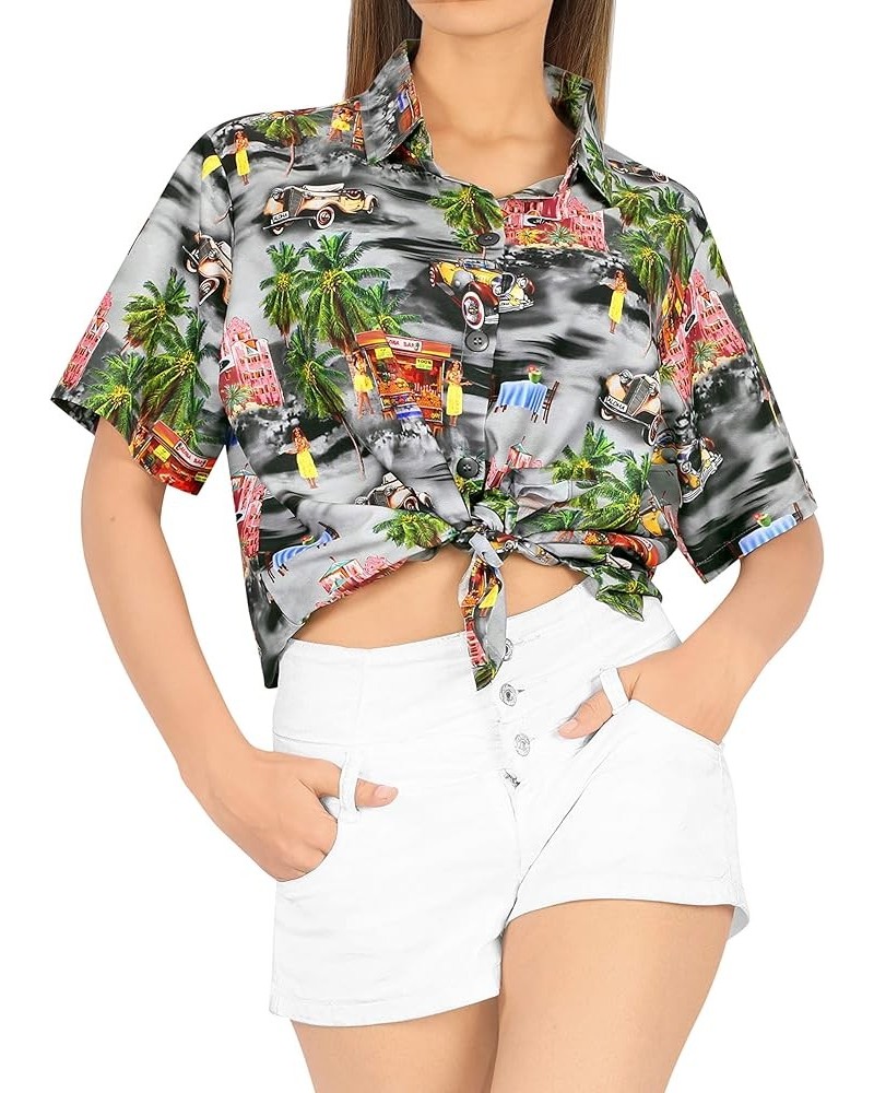 Women's Button Down Blouses Colorful Blouses Vacation Party Short Sleeve Relaxed Holidays Bohemian Summer for Women Hawaii Pa...