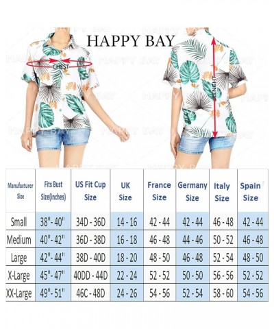 Women's Button Down Blouses Colorful Blouses Vacation Party Short Sleeve Relaxed Holidays Bohemian Summer for Women Hawaii Pa...