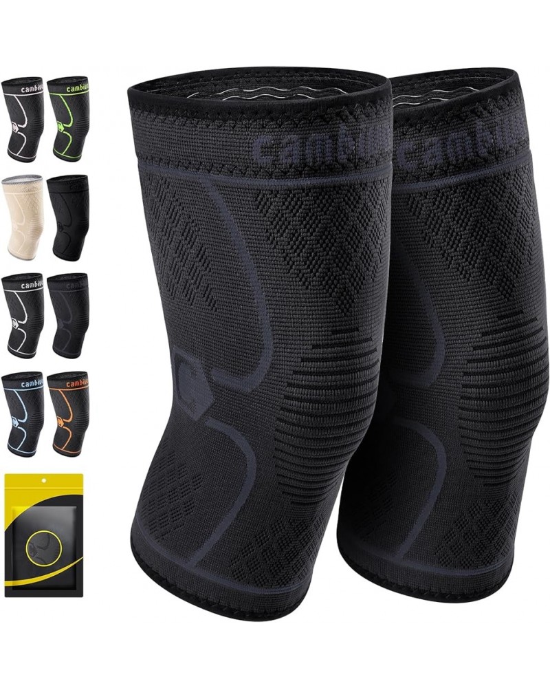 2 Pack Knee Braces for Knee Pain, Knee Compression Sleeve for Men and Women, Knee Support for Meniscus Tear, Running, Weightl...