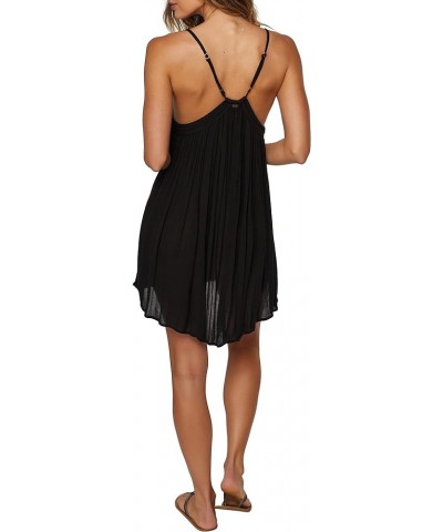 Women's Saltwater Solids Tank Dress Cover-up Black | Saltwater Solids $17.80 Swimsuits