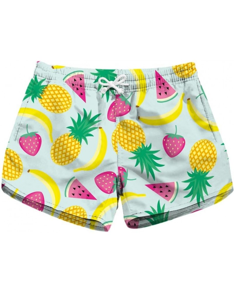 Women's Casual Fruits Print Pockets Quick Dry Beach Shorts Pineapple_2 $11.70 Shorts