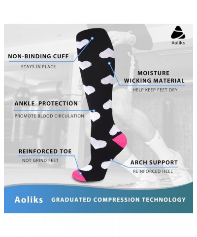 7/8 Pairs Medical Compression Socks for Women & Men, Support Knee High Socks for Running,Nurses,Travel 045 Green/Black $14.27...