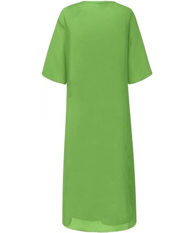 Cocktail Dresses Womens Chiffon Plus Size Dress Elegant Ruffle Cold Shoulder Midi Dress A-green $18.14 Dresses