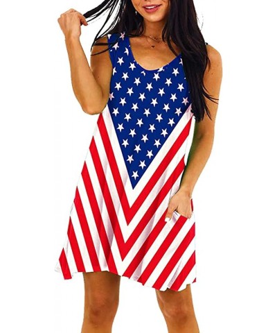 American Flag Shirt Tops Womens 4th of July T-Shirts Ring Hole Short Sleeve Sexy V-Neck Patriotic Tees Dress Red1 $9.84 T-Shirts