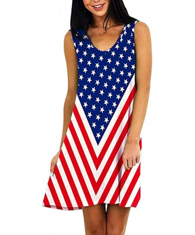 American Flag Shirt Tops Womens 4th of July T-Shirts Ring Hole Short Sleeve Sexy V-Neck Patriotic Tees Dress Red1 $9.84 T-Shirts